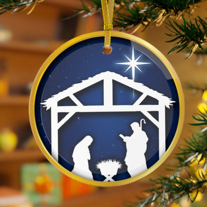 Nativity Christmas Ornament: Jesus, Mary, Joseph, Holiday gift, Religious ornament, Meaningful Christmas gift, Catholic, Tree Trimming