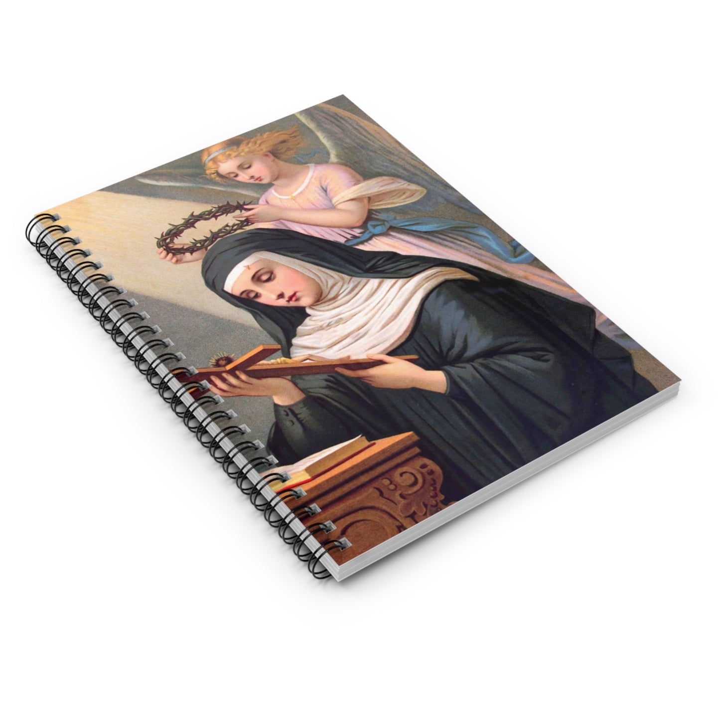 Saint Rita of Cascia Adoration Notebook, Religious Journal Christmas Gift Idea for Catholic, Christian Diary, Rita Patron of the Impossible