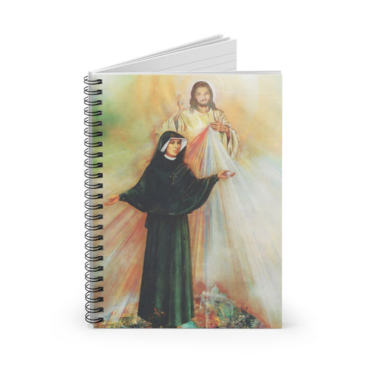 Saint Faustina Catholic Notebook the Little Flower, Christian Diary Gift, Christmas Religious Journal, Confirmation Gift for St Faustina