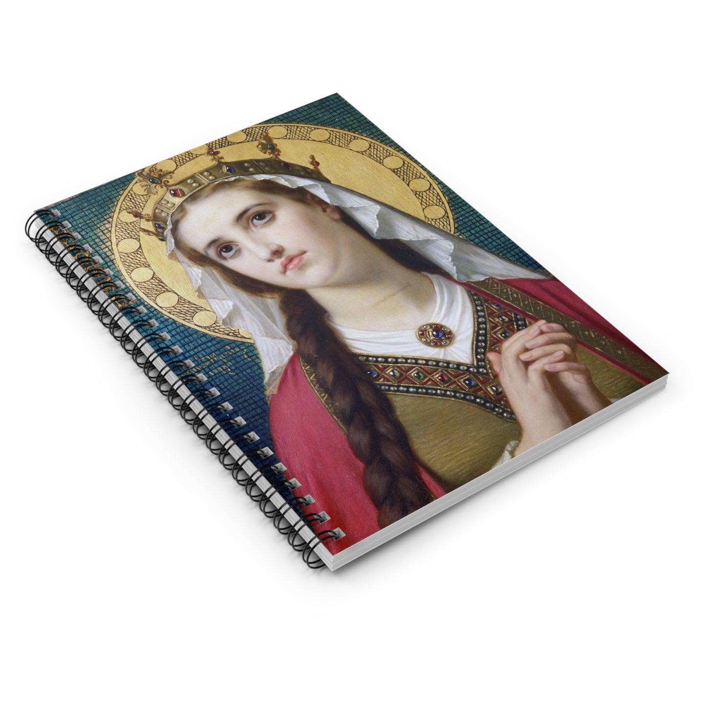 St Elizabeth of Hungary Catholic Notebook, November Saint confirmation Gift, Religious Art Christmas Gift, Saint Elisabeth