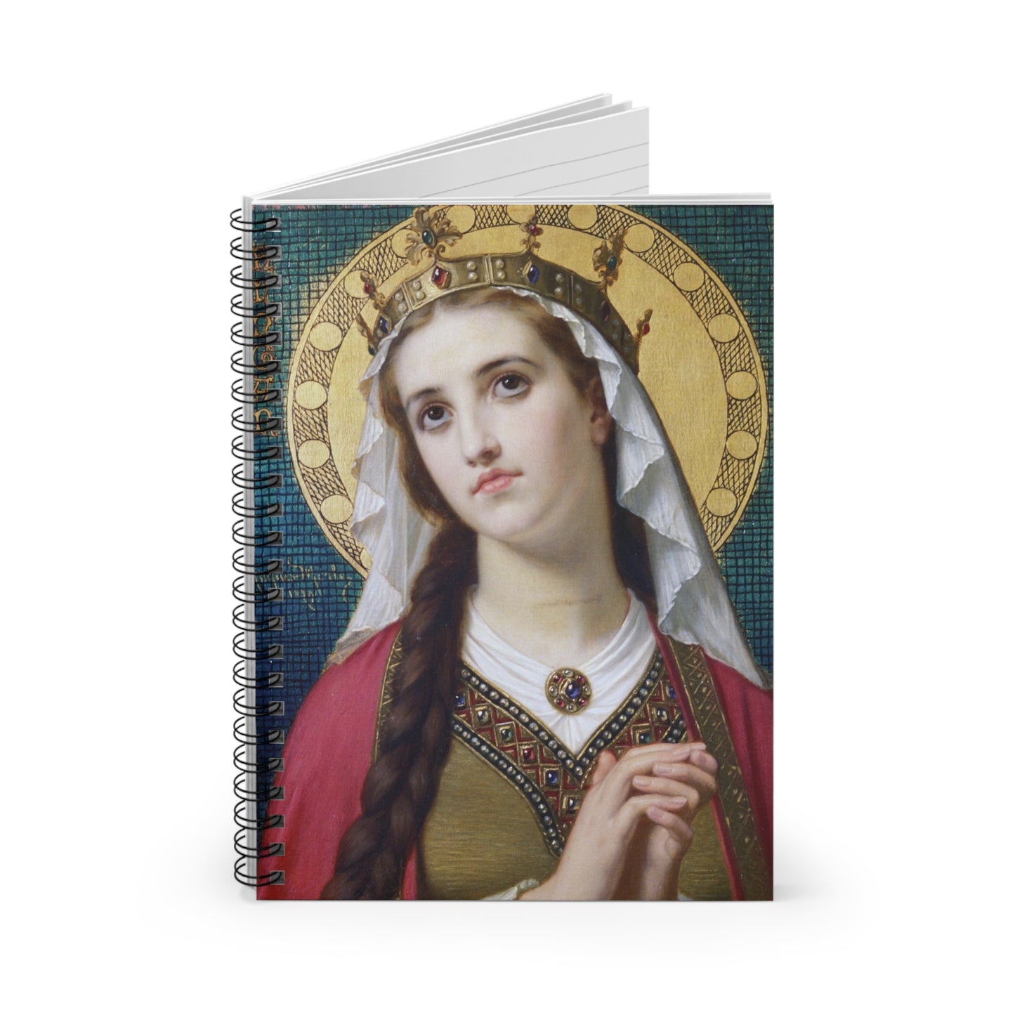 St Elizabeth of Hungary Catholic Notebook, November Saint confirmation Gift, Religious Art Christmas Gift, Saint Elisabeth