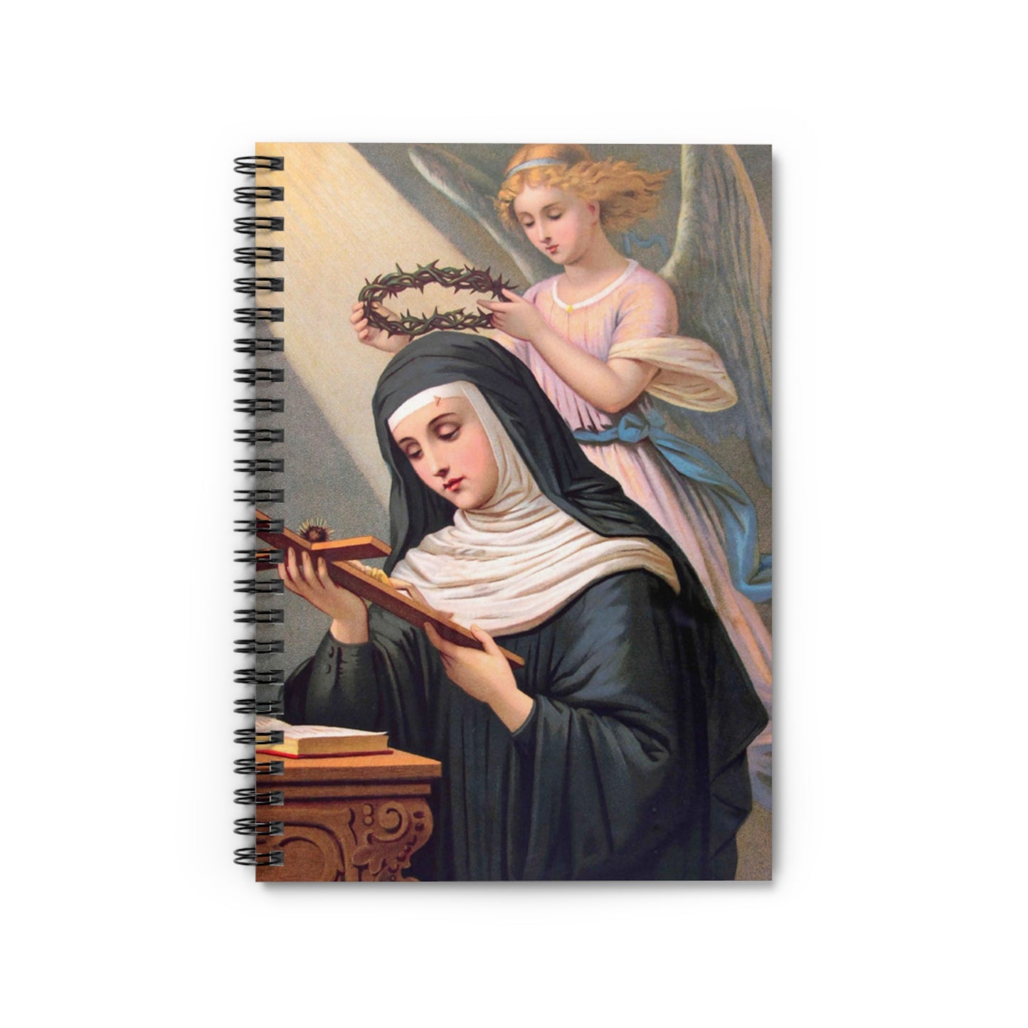 Saint Rita of Cascia Adoration Notebook, Religious Journal Christmas Gift Idea for Catholic, Christian Diary, Rita Patron of the Impossible